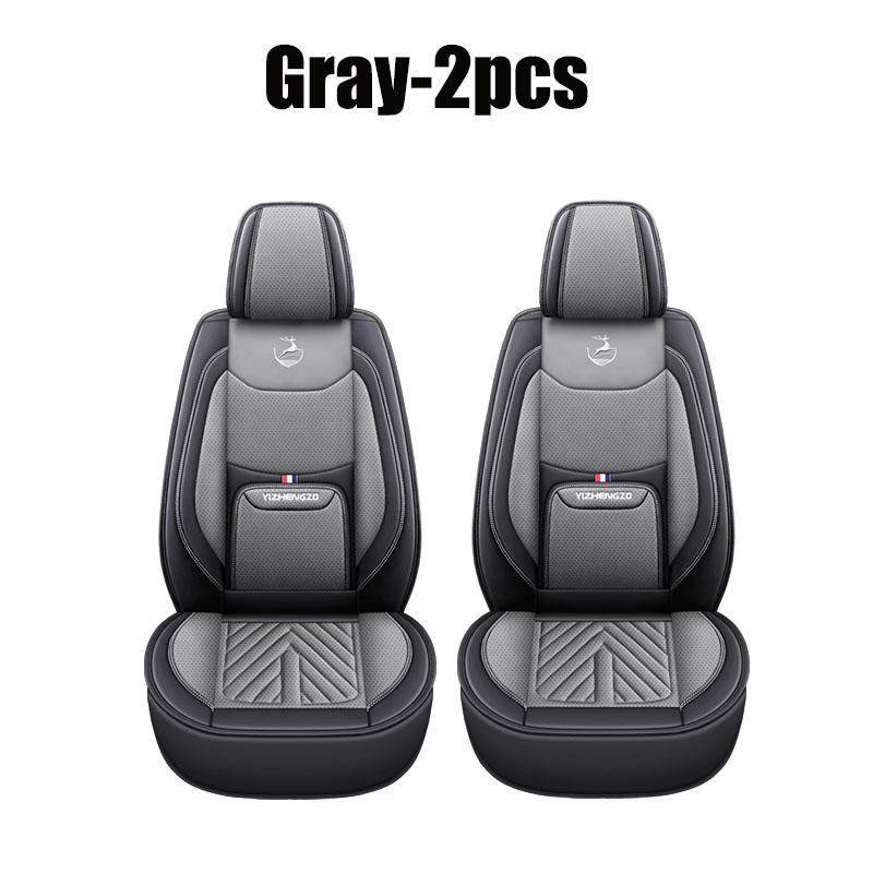 2PCS Luxury Full-Cover Car Seat Covers for Front Seats, Premium Perforated PU Leather, Universal Fit for Most Vehicles