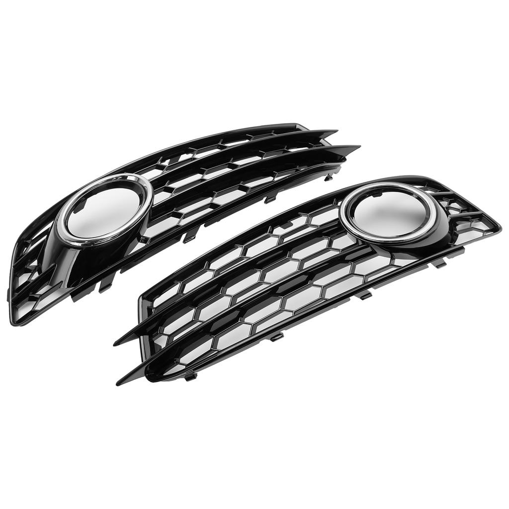 Honeycomb Front Bumper Fog Light Grille Cover Fit A3 8P S-Line 2009-2012