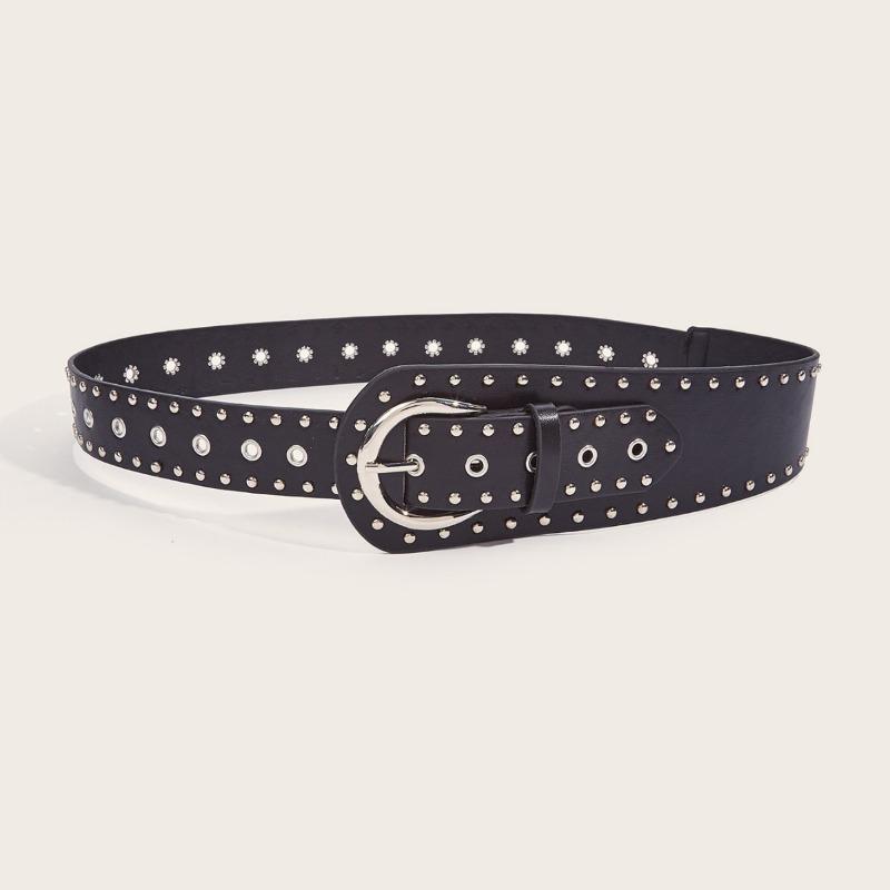 Punk Style Willow Nail Personalized Belt Decoration European and American Style Versatile Buckle Belt Trendy Pants Belt