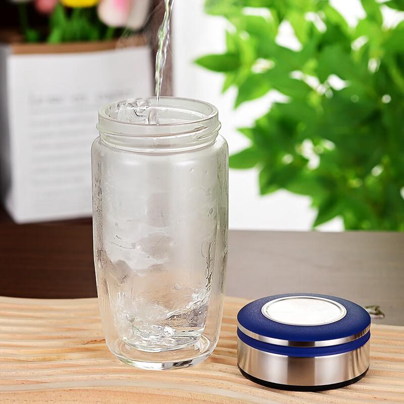 Shangqi High-End Double-Wall Glass Tumbler with Red Ingot Lid