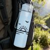1PC Sunset Seagull Line Art 750ml Color Plastic Sports Water Bottle Leakproof Flip Straw Lid Suitable for Sports Office Home Use