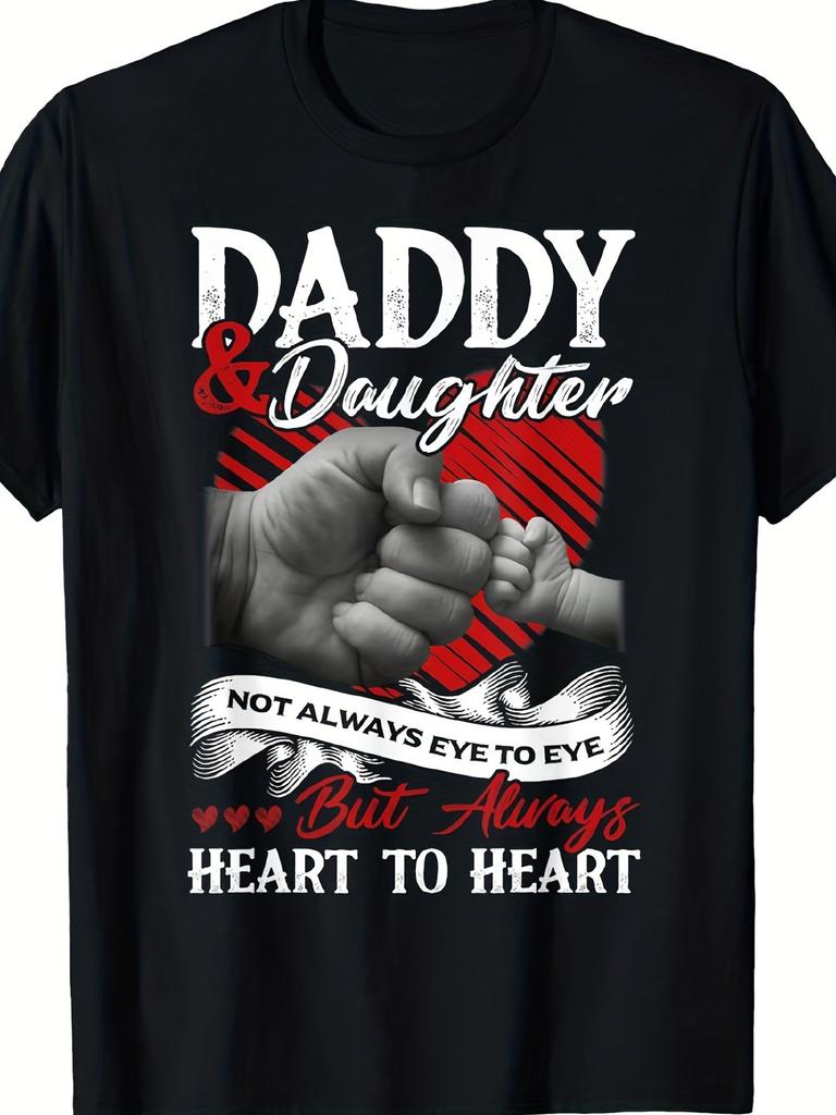Daddy & Daughter Forever Love Matching Family Bonding T-Shirt - Heart To Heart