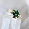 2026 New Luxury Fashion Green Zirconia Crystal Ring for Women's Engagement/Wedding/Anniversary Party Personalized Jewelry