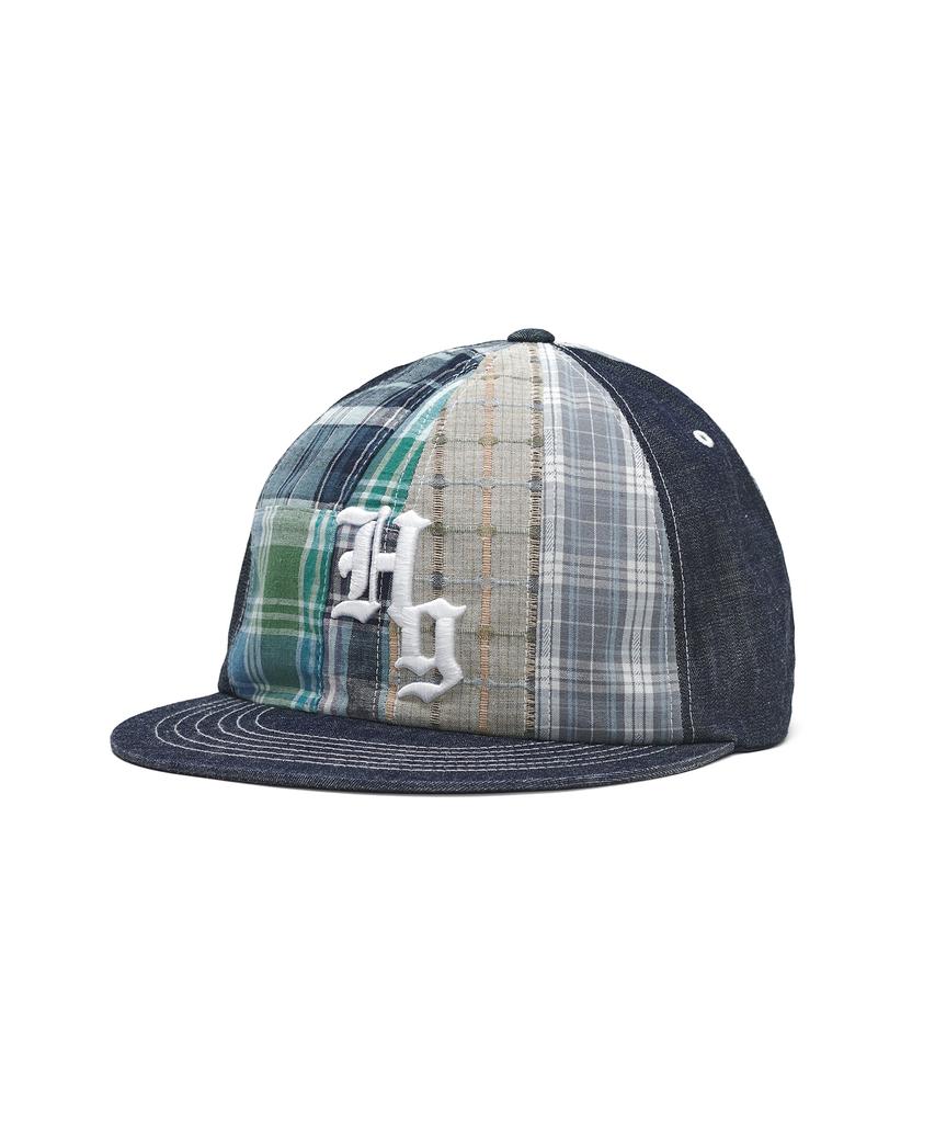 HUG YOUR SKIN Patchwork Denim Snapback (Blue)