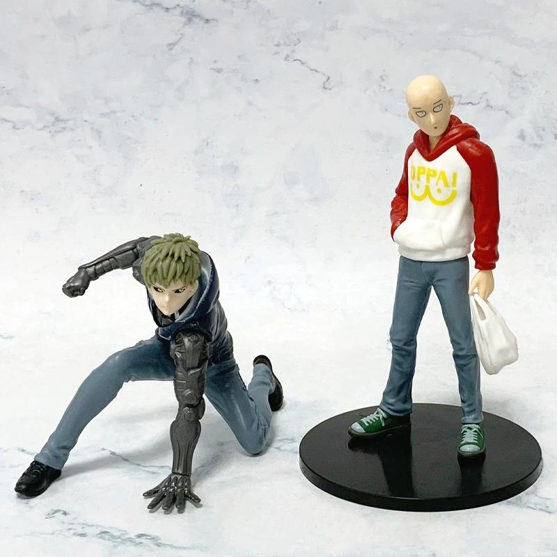 Hot Anime Figure Saitama Genos Tatsumaki Toy Pvc Model Peripherals Collection Desktop Christmas Gifts ONE PUNCH MAN Kid Friendly Entertaining Fun Play
