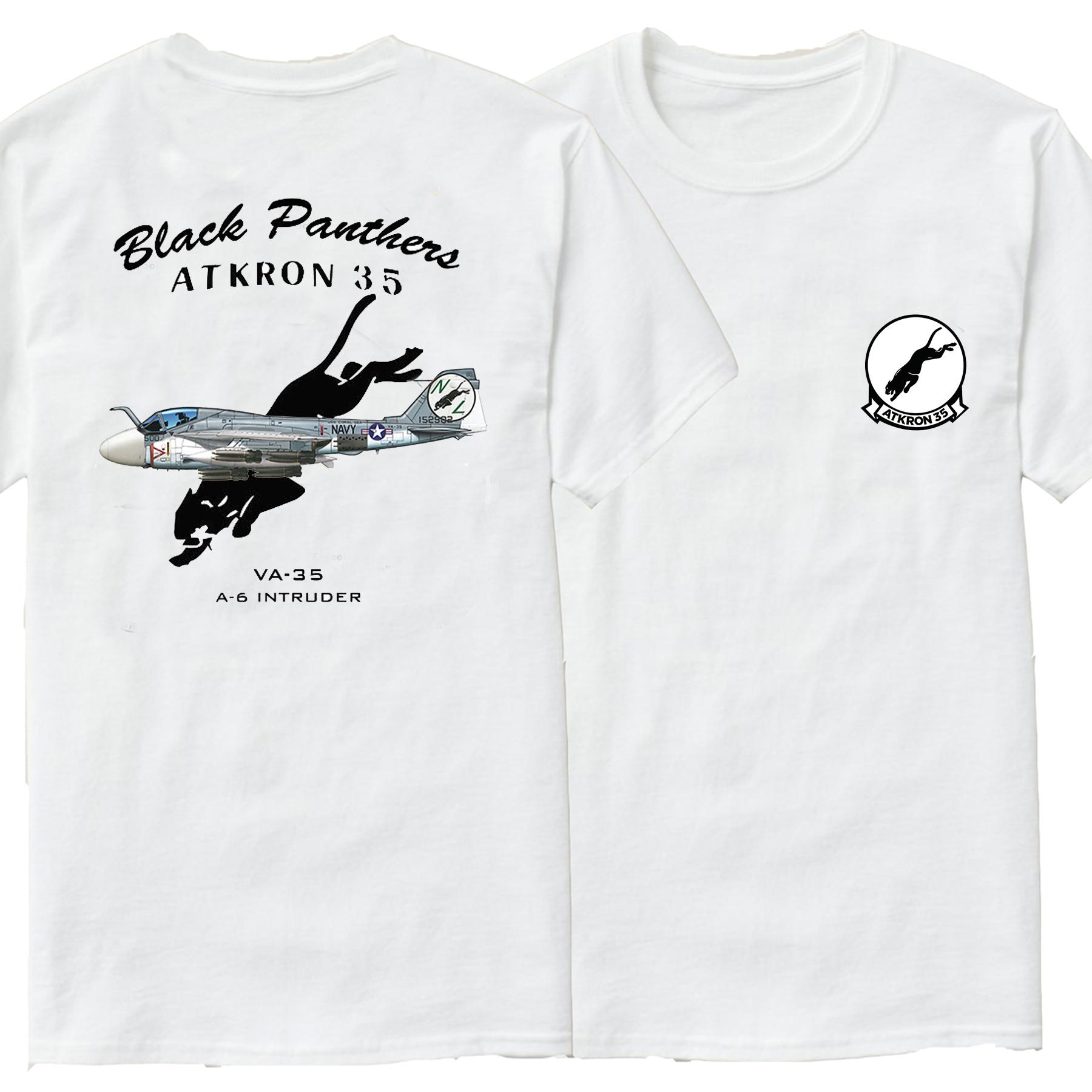 

A6 Intruder Attack Aircraft Naval VA35 Black Panthers Squadron TShirt Short Sleeve Casual 100 Cotton ONeck Mens Tshirt S