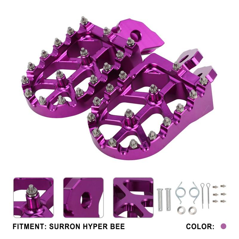 Aluminum Alloy Non-Slip Foot Pegs SURRON Hyper Bee Electric Dirt Bike Aftermarket Upgrade
