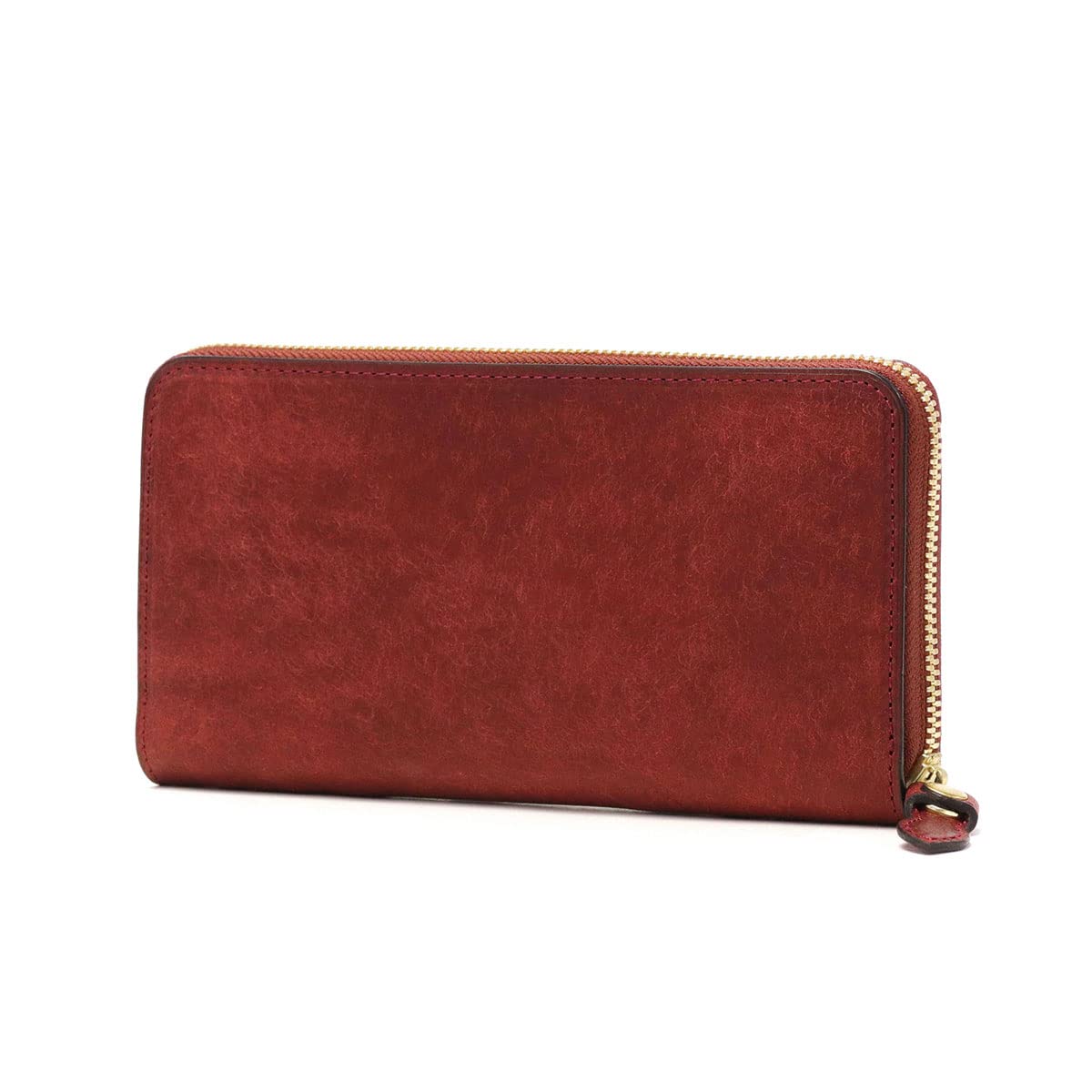 

Flathority Genuine Pueblo Italian Leather Long Wallet with Made in 11 Card Slots Zipper, Japan, (Wine Color) FP501-wi