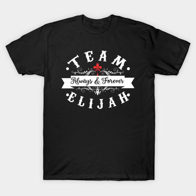 

Men Black Print T-shirt Team Elijah. The Originals. No-Cut Transfer Paper Print Cotton Tshirt S чорний