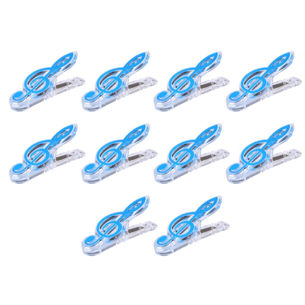 10Pcs Plastic Creative Music Paper Clips Musical Notes Paper Clip Holder Clamps Bookmark Office School Stationary Students Gifts