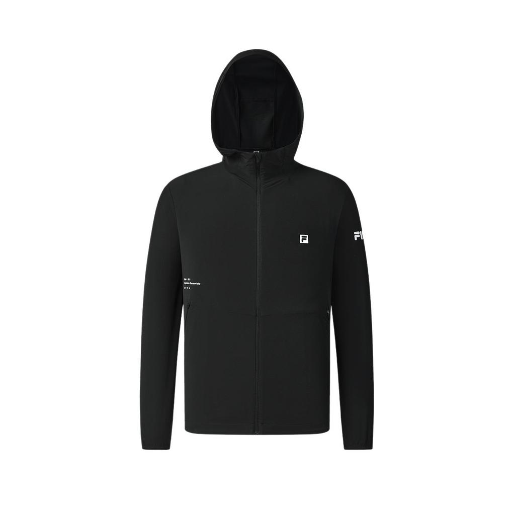 Fila Fitness Fashion Versatile Skin-Friendly Long Sleeve Jacket Men Jackets Black A11M521705F-BK