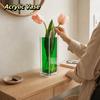 Geometric Acrylic Vase Modern Flower Container Minimalist Hydroponic Planter  Tabletop Decoration