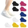 5 Pairs Latex Overshoes Rain Shoe Sleeve Waterproof Rainproof Latex Shoe Covers with Anti Slip Tread For Hiking Cycling