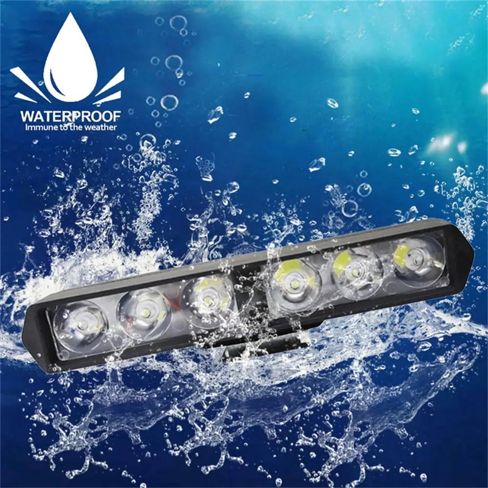2Pcs 6D LED Light Bar 12V IP67 Waterproof Work Lamp 6000K 1200LM Off Road Spotlight 12W for Motorcycle 4X4 ATV SUV Truck Tractor