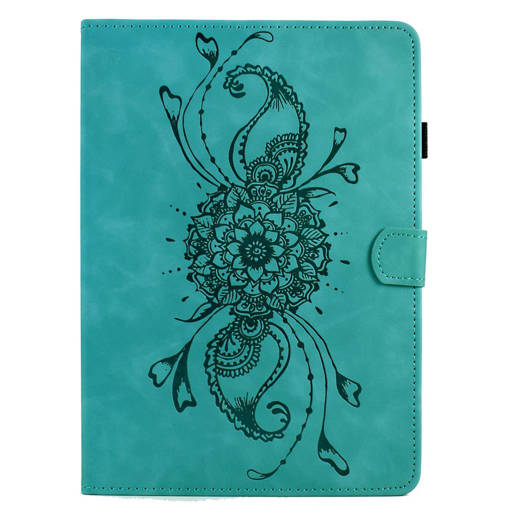 For Samsung Galaxy Tab A9 Case Mandala Imprinted Leather Tablet Cover with Card Slots