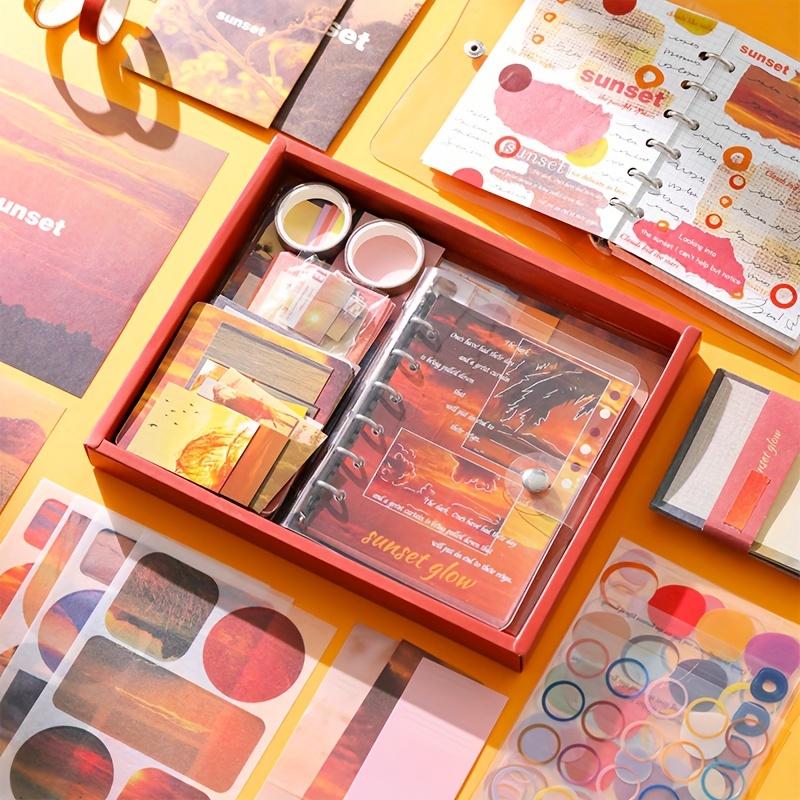 1set Nature Landscape Handbook Gift Box Set Exquisite Handbook Material Halloween Gifts, New Year's Gifts, Christmas Gifts