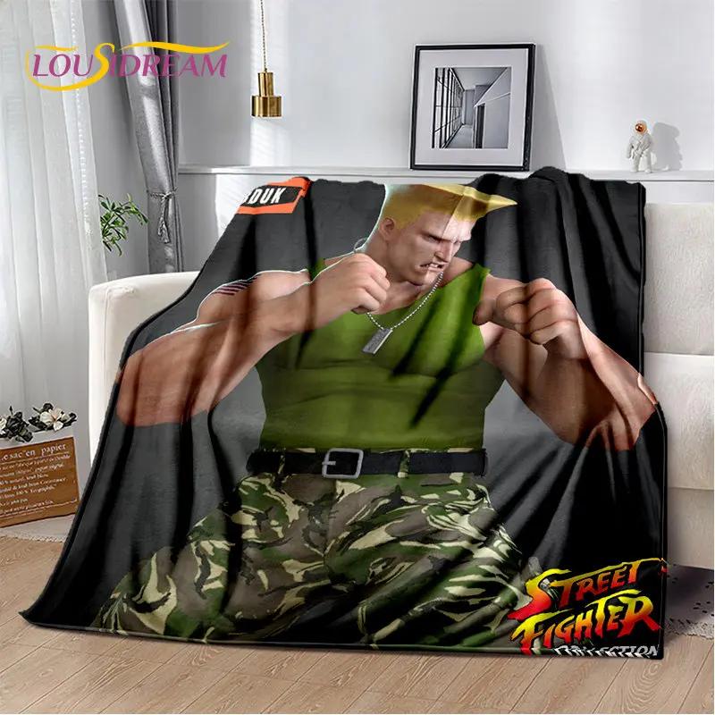 Retro Game Street Fighter Gamer Soft Plush Blanket,Flannel Blanket Throw Blanket for Living Room Bedroom Bed Sofa Picnic Cover