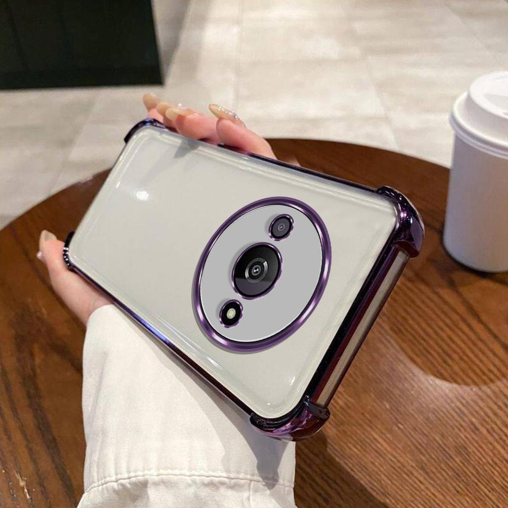 Case for Xiaomi Redmi A3x,A3,POCO C61 Electroplated Color Border Clear Phone Casing Cover