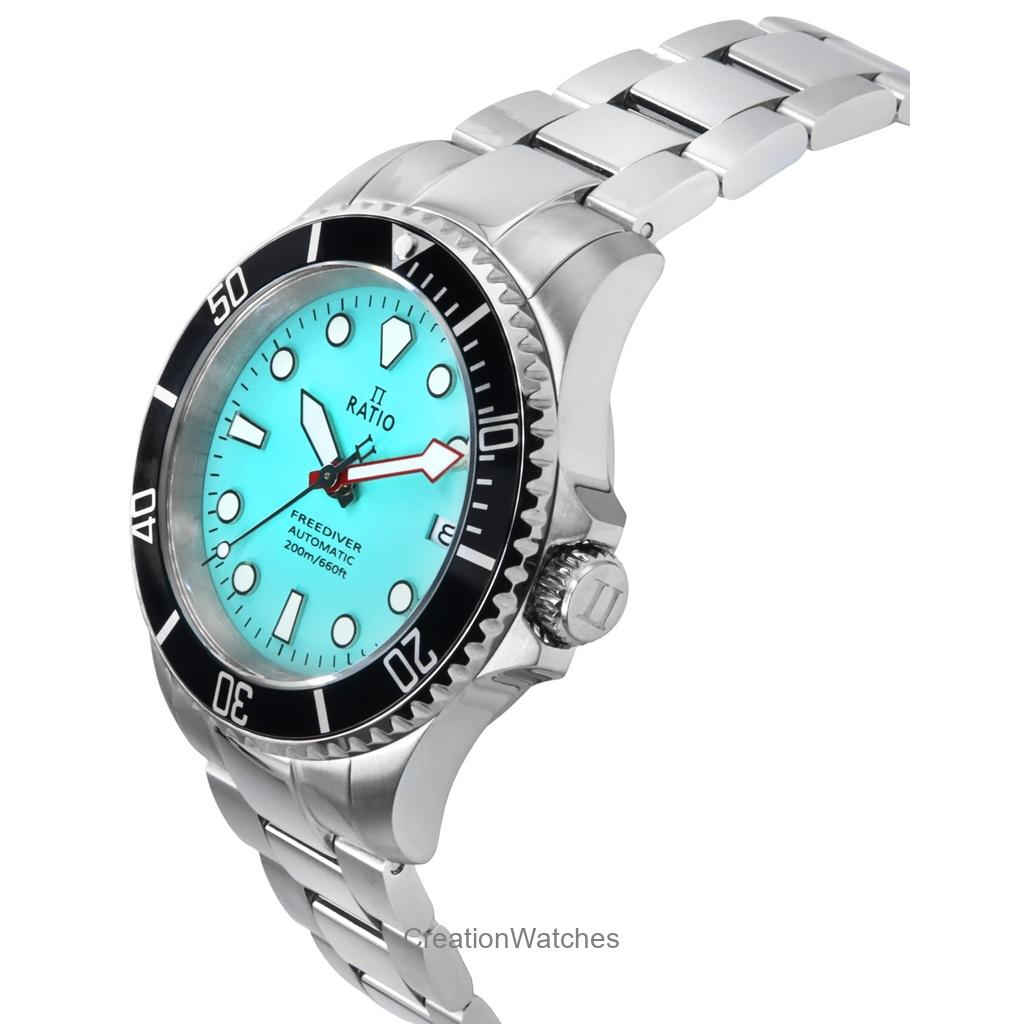 RATIO FreeDiver Sapphire Stainless Steel Ice Blue Dial Automatic RTF042 200M Men's Watch