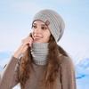 Winter Samt verdickt warm Ohrenschutz Schal zweiteiliges Set Wollmütze Damen