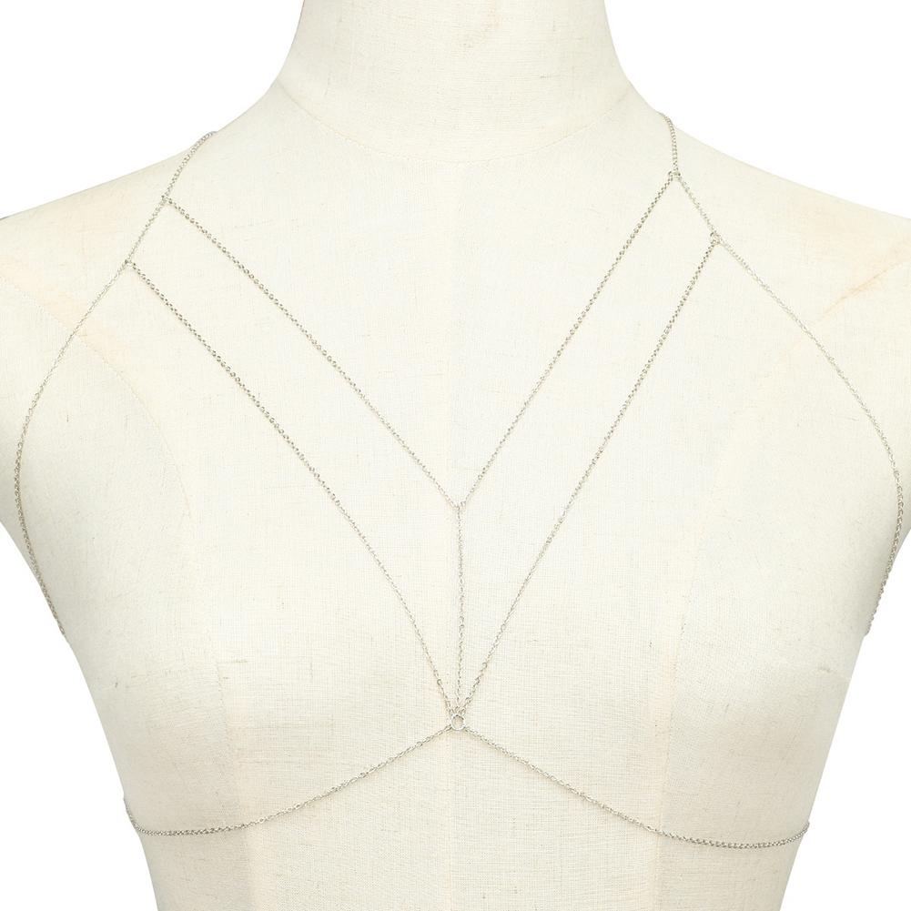 

Модная простая сексуальная геометрическая цепочка для тела женский аксессуар для украшения тела серебряный