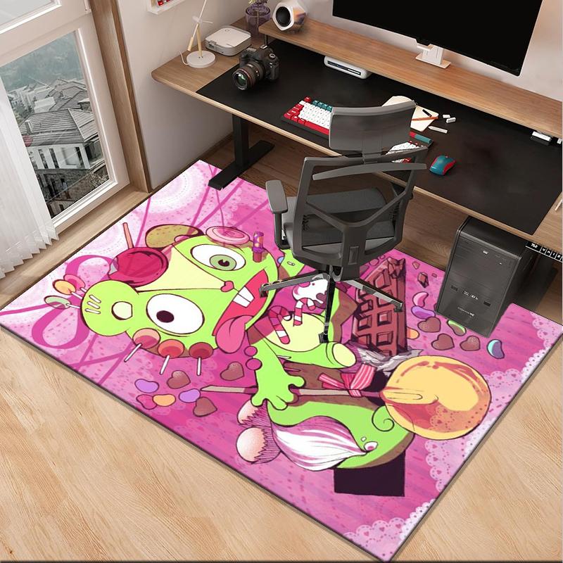 Happy Tree Friends Anniversary Office Rug Chair Mat, Game Carpet, Suitable for Front Door, Bedroom, Living Room, Desk, Holiday Gift