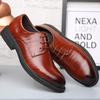 Fashion Lace-Up Male Comfortable Oxfords Shoe 2024 New Arrival Men Leather Footwear Stylish Men Shoes Men Classic Business Casual Shoes