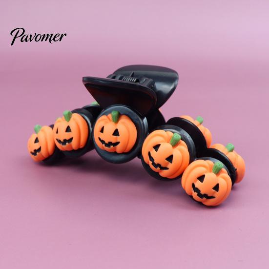 Stylish Hair Accessories for Festivals Halloween Claw Clip Women Girls, Cute Witch Hat/Pumpkin/Ghost Pumpkin Decorative Plastic Clips, Non-Slip
