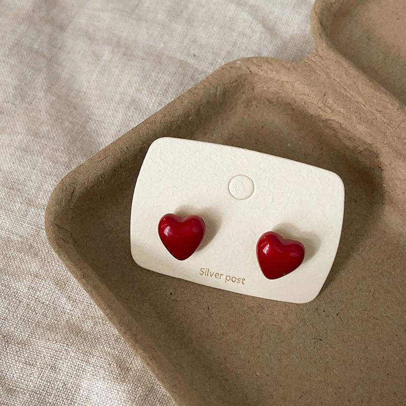 

Серьги-гвоздики Ankola Red Oil Dripping Love Circle Doudou женские осенне-зимние легкие роскошные ретро универсальные серьги