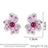 SUYU Women's Light Luxury 3D Flower Earrings 2024 New Tower Buckle Design Flower Earrings Travel Wedding Accessories