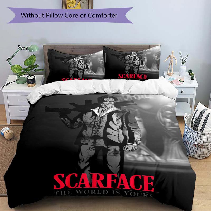 Scarface: The World Is Yours Bedding Set - 3 Piece Comforter Cover Gift for Bedroom,Includes No InsertB182