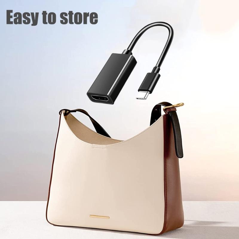 USB C HDTV-compatible Adapter Aluminum Case 4Kx2K Display Video Auditory Transmission Portable Design for Monitors TVs