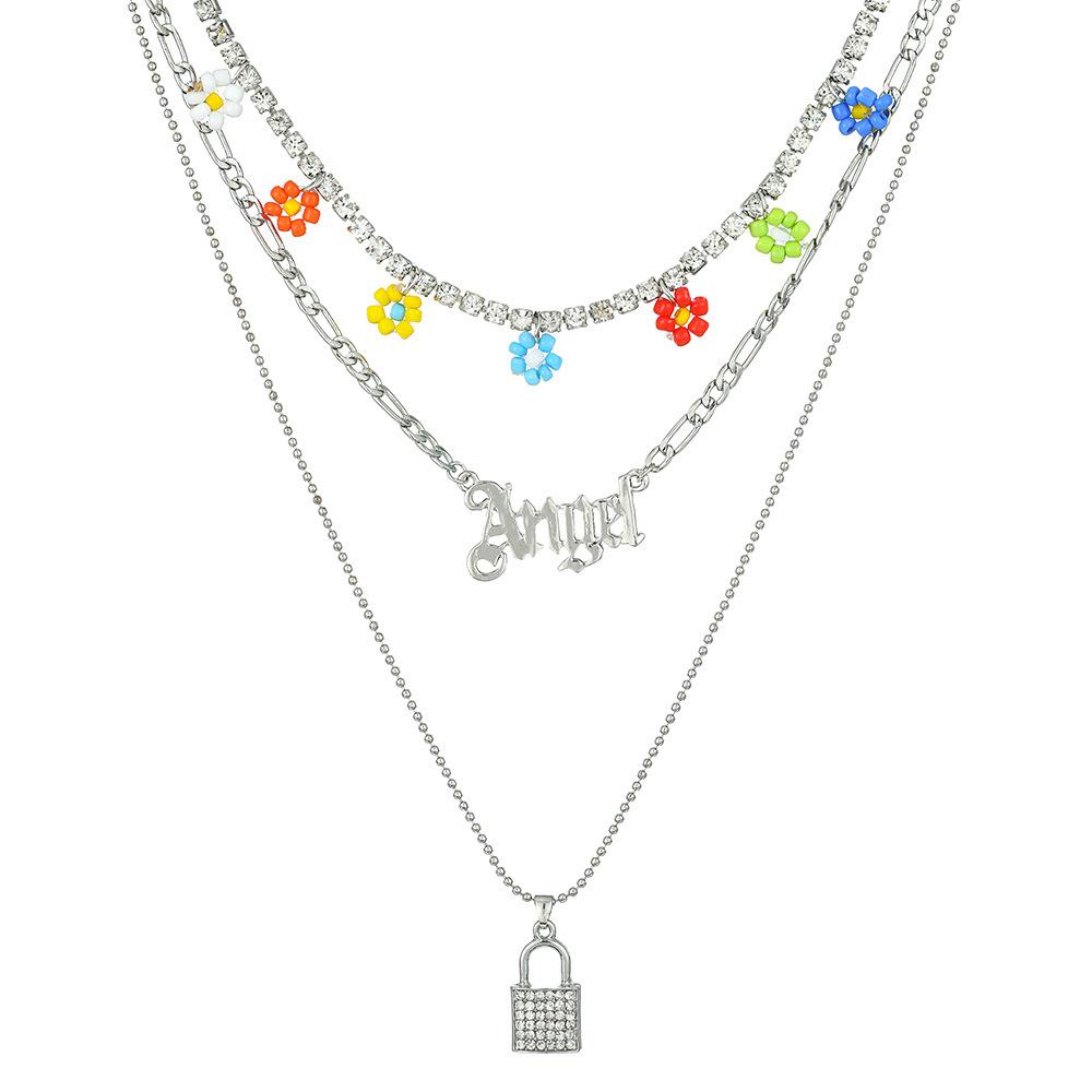 

Стильный замок Элегантное колье-подвеска с привлекательным цветочным дизайном Женский Для XH0809