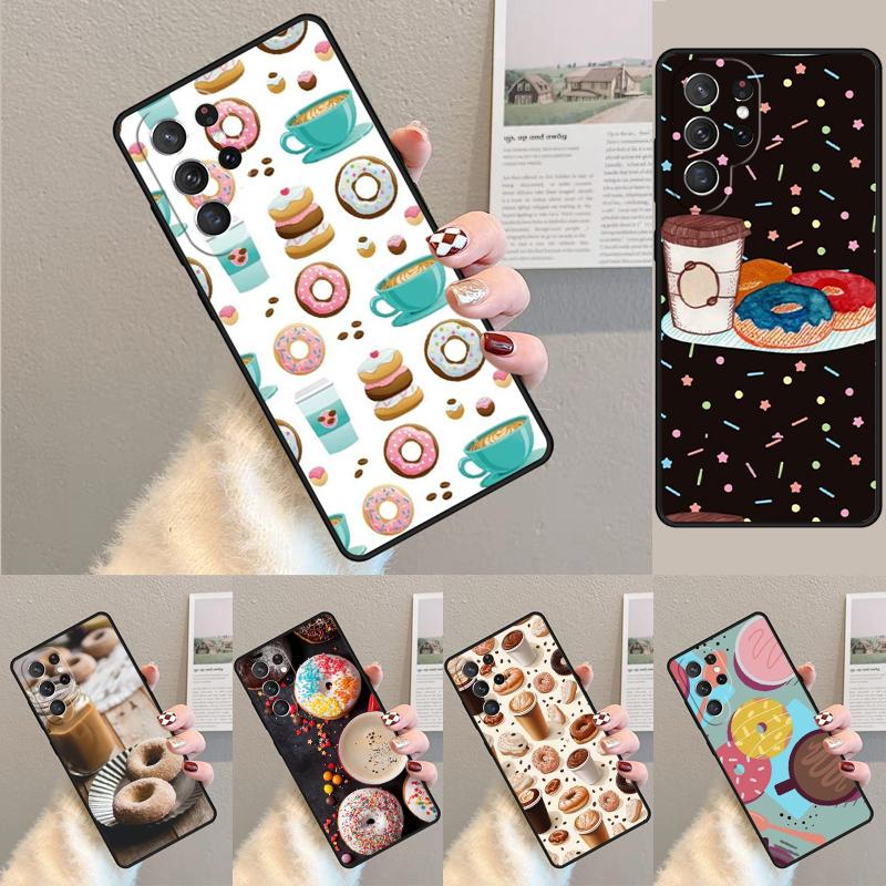 Donut Sweet Desert Coffee Phone Case for Samsung Galaxy Note 10 Pro S26 Ultra S23 S24 FE S25 S21 S22 PLUS Shockproof Cove