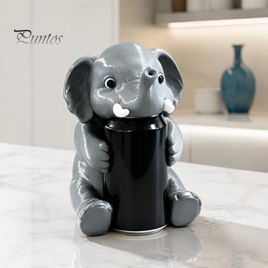 Atmosphere Desk Ornament Dinosaur Can Cover, Cute Animal Soda Holder for 375ml Cans, Novelty Picnic Gadget Plastic Drink Stand Desk, Fun Party