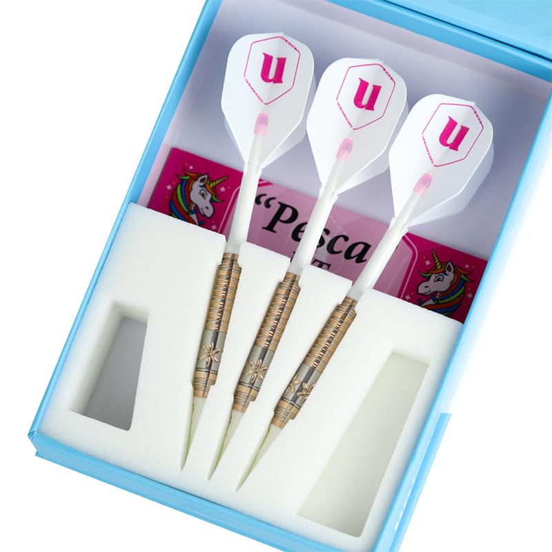 Unicorn Pesca Momoka Gold UT 19g 90% Wolframstahlspitze Darts Barrel Momoka Hayashi Gesamtlänge 42,0 mm Maximaler Durchmesser 7,8 mm Torpedoform