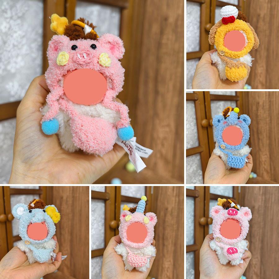 [Cloth Only] 10CM Doll Clothes Twinkle Twinkle Handmade pink Pig Head Cover Bag Set Exquisite Accessories