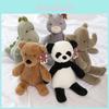Cute Striped Texture Panda Dinosaur Elephant Pig Frog Animal Plush Toy Doll For Kids And Collectors