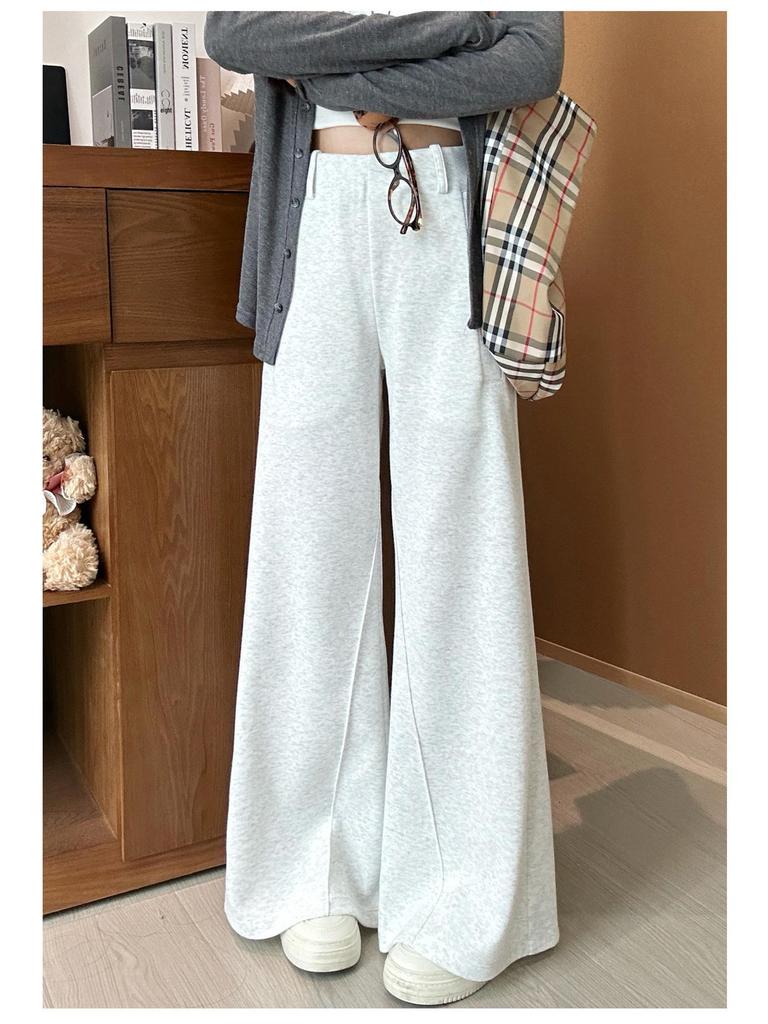 Frühling 2026 Damen Amerikanischer Stil Niedrige Taille Grau Spicy Girl Micro-Flare Jogginghose: Schmal Geschnitten, Po-Hebend, Bequem, Lässige Lange Hosen