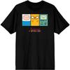 Adventure Time Finn Jake BMO Logo Zwart T-shirt