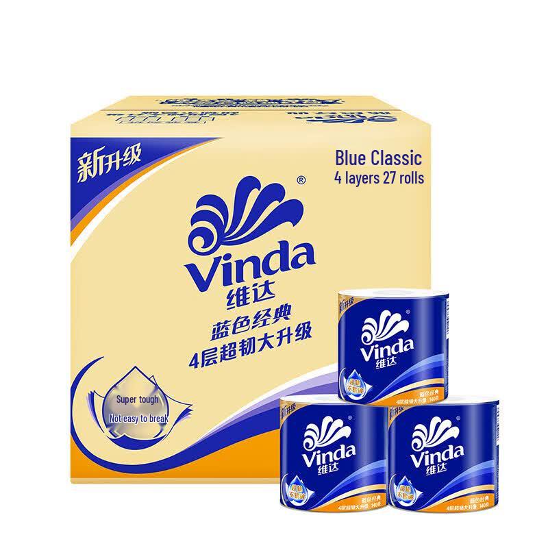 Vinda 4-Ply Unscented Toilet Paper - 60 Rolls Family Bulk Pack