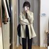 Medium To Long Knitted Sweater Jacket for Women In Winter New Thick Loose Lazy Style Cardigan for Outdoor Wear