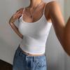Women Sexy Simple Solid Color Backless Slim Fit Sling Camisole Tank Top