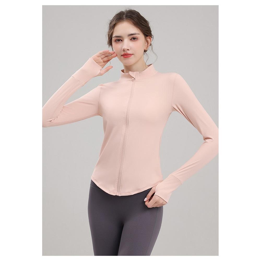 New Fully Zippered Gym Yoga Suit Top For Slimming And Slimming, Quick Drying Running And Cycling Sports Jacket For Women
