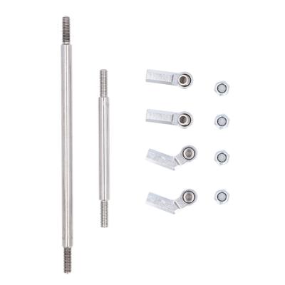 RC táhlo řízení 90mm Hliníková slitina Táhlo řízení Spojka Sada spojovacích tyčí pro SCX10 III 1 10 RC auta Stříbrná