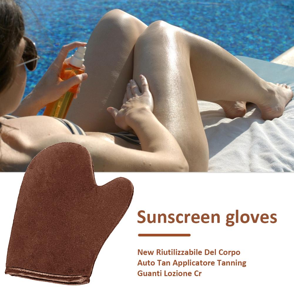 Body Cleaning Self Tanner Glove Reusable Body Self Tan Applicator Tanning Mitt Cream Lotion Mousse Applicator No Dirty Hands