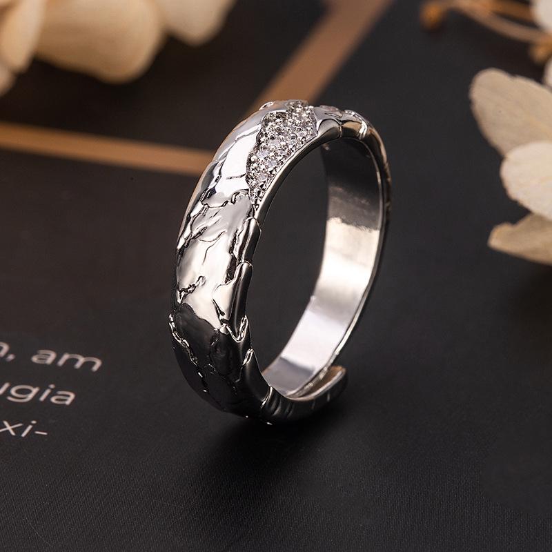 Rizhao Galaxy Ring: Diamond-Studded, Unique Texture, Adjustable, High-End Design