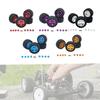 4 Pieces RC Car Wheels and Tires, Crawler Rubber Tyres with 8 Hex Wheel Hubs for 1/12