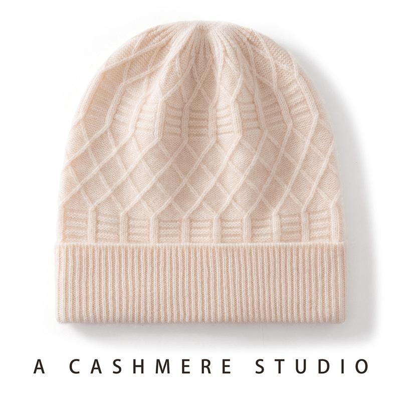 Spot Cashmere Hat Men's and Women's Autumn and Winter Knitted Wool Hat Bag Head Cold Hat Simple Hat Riding