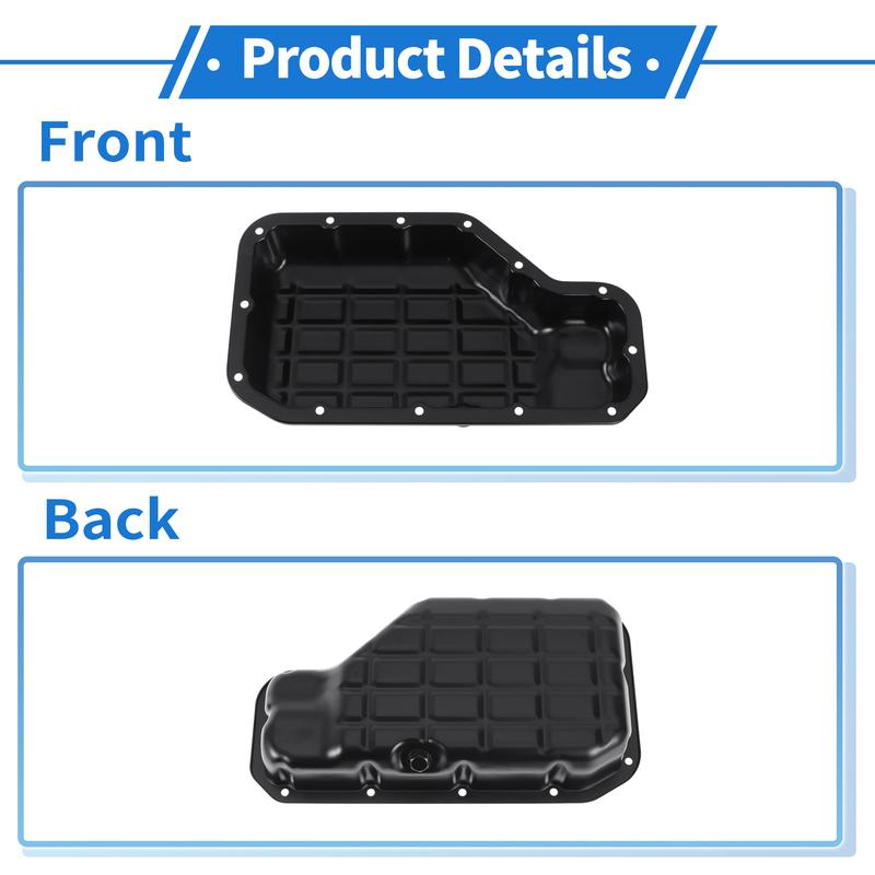 X Autohaux 1 Pc No.215103C600 Engine Oil Pan for Kia Borrego 2009-2011 Iron Black